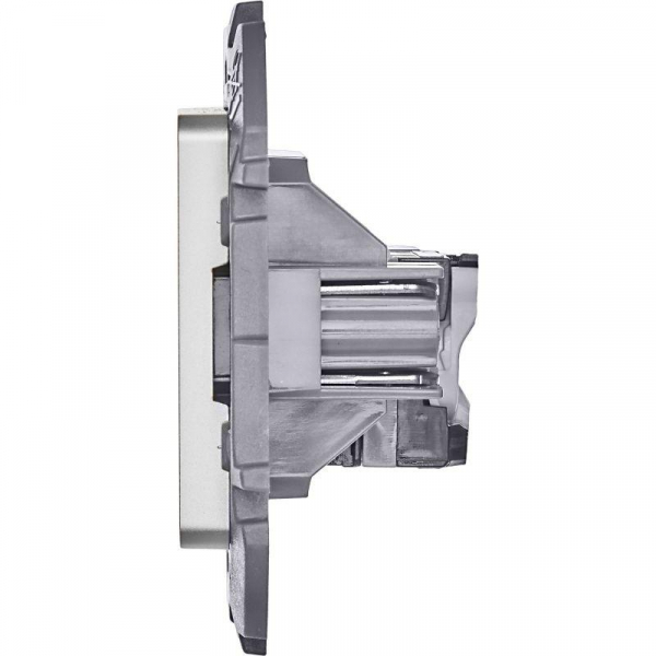 Розетка компьютерная Inspiria RJ45 кат.5E UTP алюм. IEK 673827 ТехноИмпульс