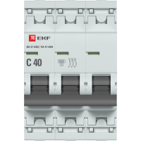 Выключатель автоматический 3п C 40А 6кА ВА 47-63N EKF PROxima EKF M636340C ТехноИмпульс