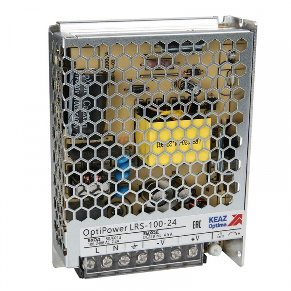 Блок питания панельный OptiPower LRS 100-24 4.5A КЭАЗ 328879 ТехноИмпульс