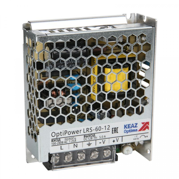 Блок питания панельный OptiPower LRS 60-24 2.5A КЭАЗ 328875 ТехноИмпульс