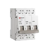 Выключатель автоматический модульный 3п C 10А 6кА ВА 47-63N PROxima EKF M636310C ТехноИмпульс