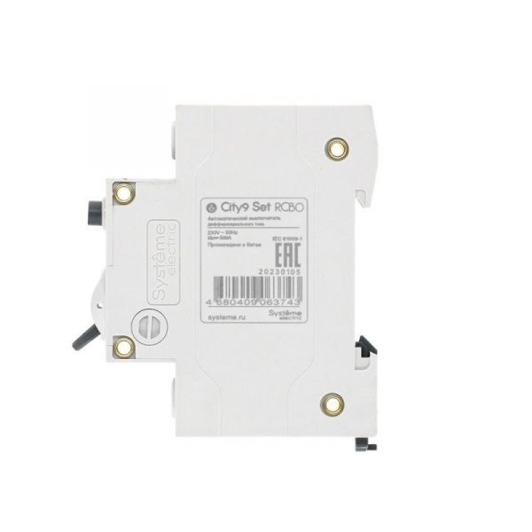 Выключатель автоматический дифференциального тока 2п (1P+N) C 16А 10мА тип A 4.5кА City9 Set 230В SE C9D51616 ТехноИмпульс