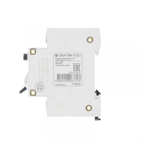 Выключатель автоматический дифференциального тока 2п (1P+N) C 16А 10мА тип A 4.5кА City9 Set 230В SE C9D51616 ТехноИмпульс