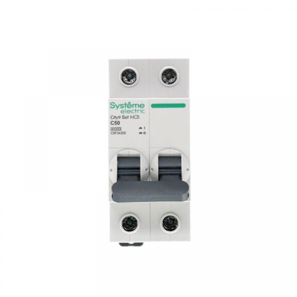 Выключатель автоматический модульный 2п C 50А 4.5кА City9 Set 230В SE C9F34250 ТехноИмпульс
