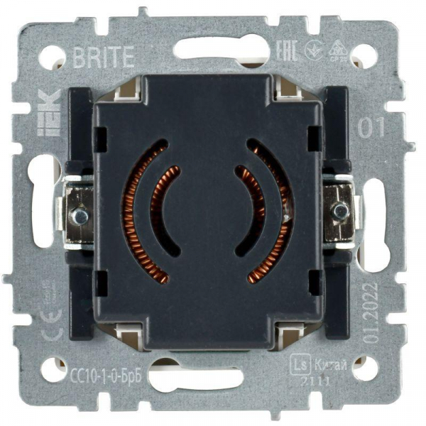 Светорегулятор СП BRITE пов-наж. 600Вт СС10-1-0-БрБ механизм бел. IEK BR-D20-0600-K01 ТехноИмпульс
