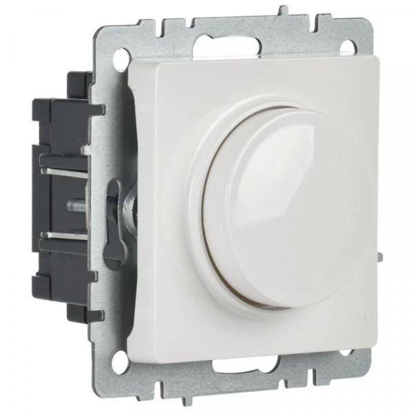 Светорегулятор СП BRITE пов-наж. 600Вт СС10-1-0-БрБ механизм бел. IEK BR-D20-0600-K01 ТехноИмпульс