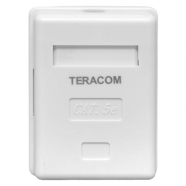 Розетка настенная TERACOM кат.5E неэкранированная 1 порт RJ-45 Dual IDC бел. EKF TRC-WBOX-1RJ45-5EUTP-WH ТехноИмпульс