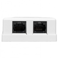 Розетка настенная TERACOM кат.5E неэкранированная 2 порта RJ-45 Dual IDC бел. EKF TRC-WBOX-2RJ45-5EUTP-WH ТехноИмпульс