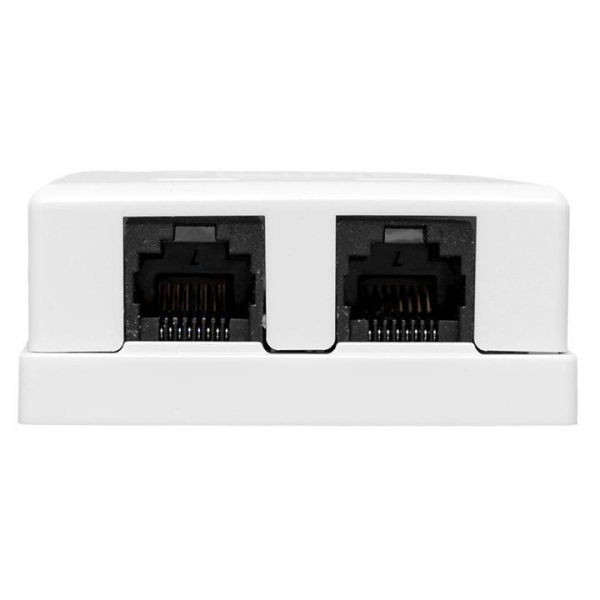 Розетка настенная TERACOM PRO кат.6 неэкранированная 2 порта RJ-45 Dual IDC бел. EKF TRP-WBOX-2RJ45-6UTP-WH ТехноИмпульс