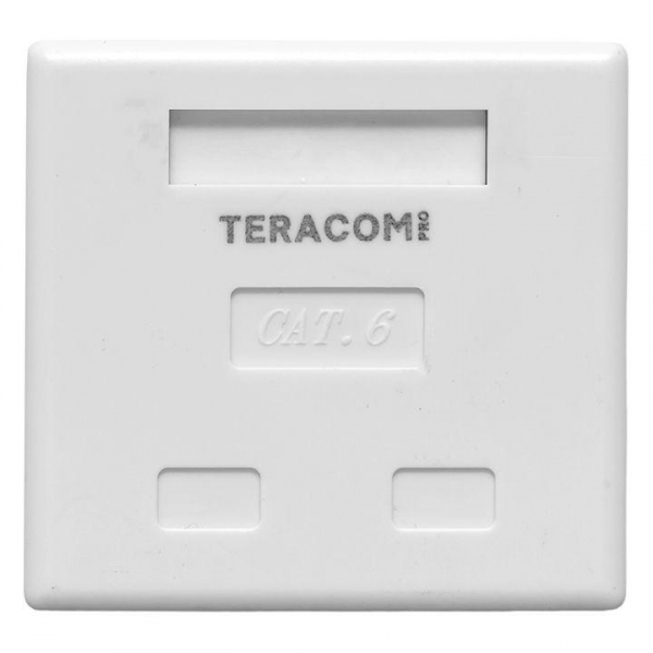 Розетка настенная TERACOM PRO кат.6 неэкранированная 2 порта RJ-45 Dual IDC бел. EKF TRP-WBOX-2RJ45-6UTP-WH ТехноИмпульс