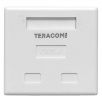 Розетка настенная TERACOM PRO кат.6 неэкранированная 2 порта RJ-45 Dual IDC бел. EKF TRP-WBOX-2RJ45-6UTP-WH ТехноИмпульс