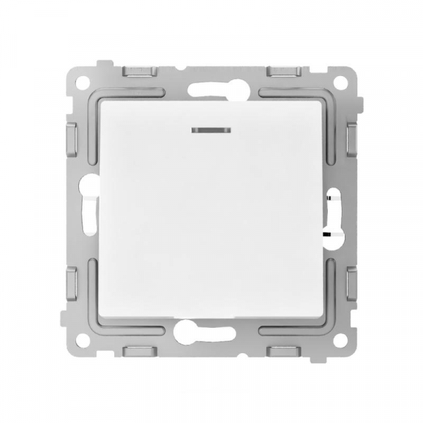 Выключатель 1-кл. СП Pixel 10А IP20 с индикатором механизм бел. TOKOV ELECTRIC TKE-PX-V1I-C01 ТехноИмпульс