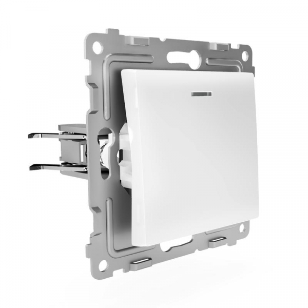 Выключатель 1-кл. СП Pixel 10А IP20 с индикатором механизм бел. TOKOV ELECTRIC TKE-PX-V1I-C01 ТехноИмпульс