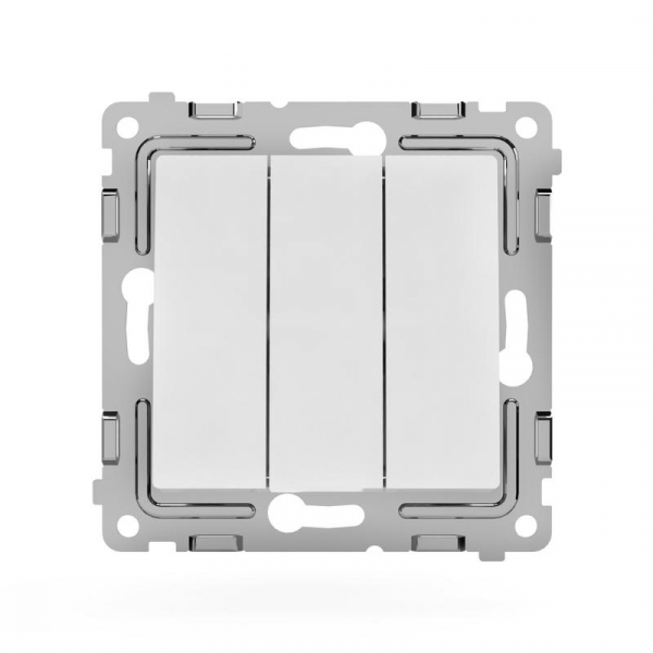 Выключатель 3-кл. СП Pixel 10А IP20 механизм бел. TOKOV ELECTRIC TKE-PX-V3-C01 ТехноИмпульс