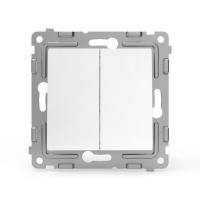 Переключатель проходной 2-кл. СП Pixel 10А IP20 механизм бел. TOKOV ELECTRIC TKE-PX-P2-C01 ТехноИмпульс