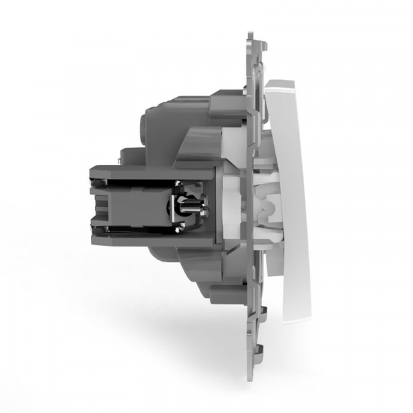 Переключатель проходной 2-кл. СП Pixel 10А IP20 механизм бел. TOKOV ELECTRIC TKE-PX-P2-C01 ТехноИмпульс