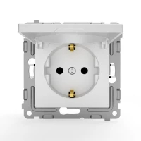 Розетка 1-м СП Pixel 16А IP20 с заземл. защ. шторки с крышкой механизм бел. TOKOV ELECTRIC TKE-PX-R1ZSW1-C01 ТехноИмпульс