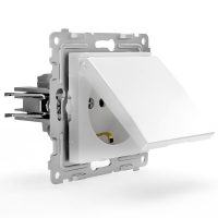 Розетка 1-м СП Pixel 16А IP20 с заземл. защ. шторки с крышкой механизм бел. TOKOV ELECTRIC TKE-PX-R1ZSW1-C01 ТехноИмпульс