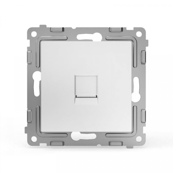 Розетка телефонная 1-м СП Pixel RJ11 механизм бел. TOKOV ELECTRIC TKE-PX-RT1-C01 ТехноИмпульс