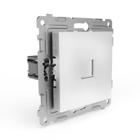 Розетка телефонная 1-м СП Pixel RJ11 механизм бел. TOKOV ELECTRIC TKE-PX-RT1-C01 ТехноИмпульс