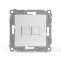 Розетка компьютерная 2-м СП Pixel RJ45 кат.5E механизм бел. TOKOV ELECTRIC TKE-PX-RC2-C01 ТехноИмпульс