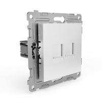 Розетка компьютерная 2-м СП Pixel RJ45 кат.5E механизм бел. TOKOV ELECTRIC TKE-PX-RC2-C01 ТехноИмпульс