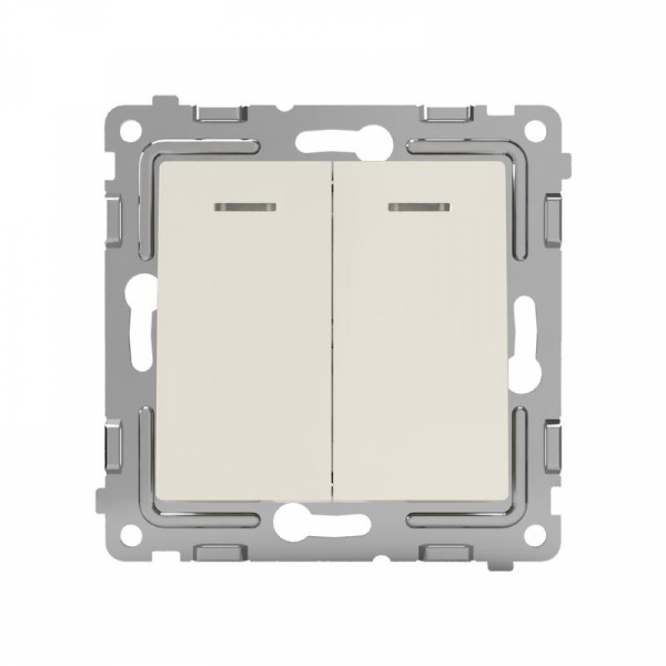 Выключатель 2-кл. СП Pixel 10А IP20 с индикатором механизм беж. TOKOV ELECTRIC TKE-PX-V2I-C02 ТехноИмпульс