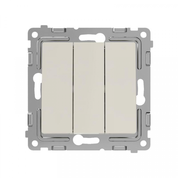 Выключатель 3-кл. СП Pixel 10А IP20 механизм беж. TOKOV ELECTRIC TKE-PX-V3-C02 ТехноИмпульс