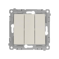 Выключатель 3-кл. СП Pixel 10А IP20 механизм беж. TOKOV ELECTRIC TKE-PX-V3-C02 ТехноИмпульс