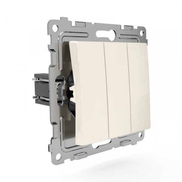 Выключатель 3-кл. СП Pixel 10А IP20 механизм беж. TOKOV ELECTRIC TKE-PX-V3-C02 ТехноИмпульс