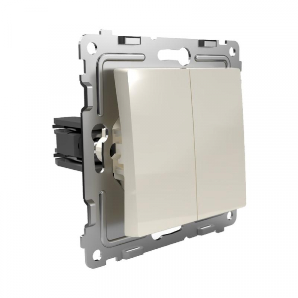 Переключатель проходной 2-кл. СП Pixel 10А IP20 механизм беж. TOKOV ELECTRIC TKE-PX-P2-C02 ТехноИмпульс