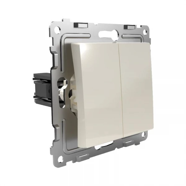 Переключатель проходной 2-кл. СП Pixel 10А IP20 механизм беж. TOKOV ELECTRIC TKE-PX-P2-C02 ТехноИмпульс