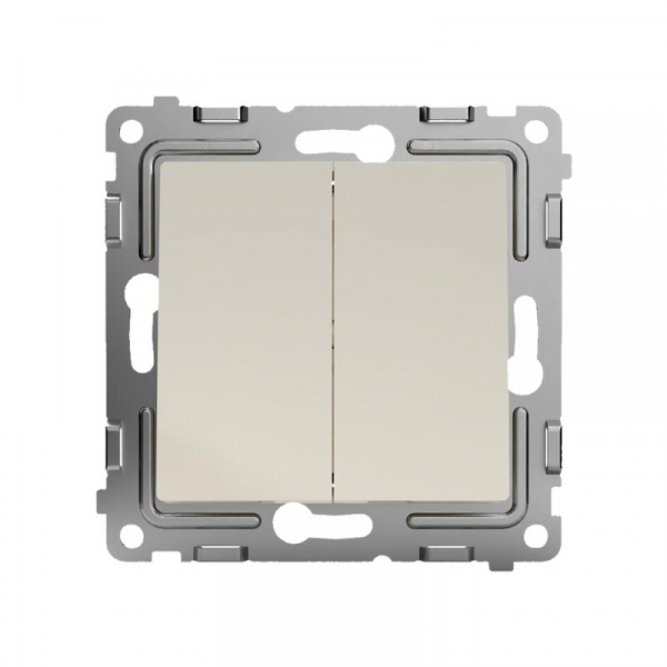 Переключатель проходной 2-кл. СП Pixel 10А IP20 механизм беж. TOKOV ELECTRIC TKE-PX-P2-C02 ТехноИмпульс