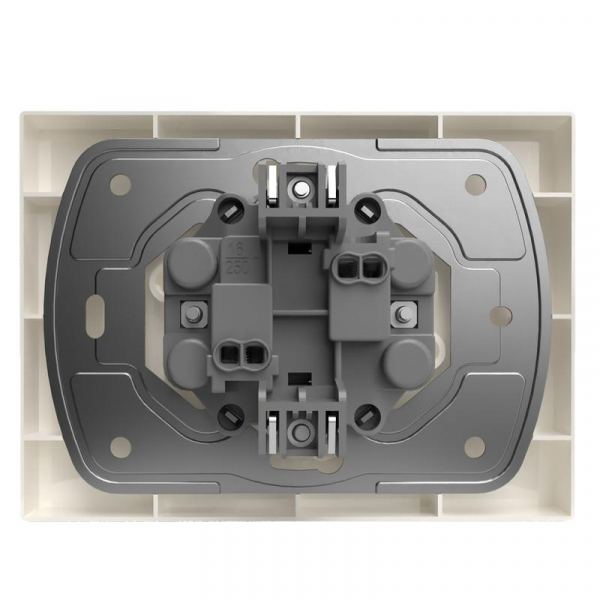 Розетка 2-м СП Pixel 16А IP20 без заземл. в сборе беж. TOKOV ELECTRIC TKE-PX-R2F-C02 ТехноИмпульс