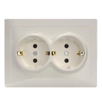 Розетка 2-м СП Pixel 16А IP20 с заземл. защ. шторки в сборе беж. TOKOV ELECTRIC TKE-PX-R2FZSF-C02 ТехноИмпульс
