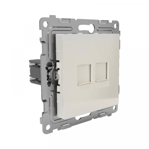 Розетка компьютерная 2-м СП Pixel RJ45 кат.5E механизм беж. TOKOV ELECTRIC TKE-PX-RC2-C02 ТехноИмпульс