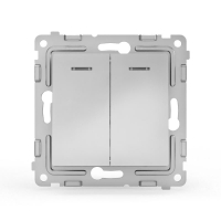 Выключатель 2-кл. СП Pixel 10А IP20 с индикатором механизм алюм. TOKOV ELECTRIC TKE-PX-V2I-C03 ТехноИмпульс