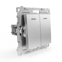 Выключатель 2-кл. СП Pixel 10А IP20 с индикатором механизм алюм. TOKOV ELECTRIC TKE-PX-V2I-C03 ТехноИмпульс