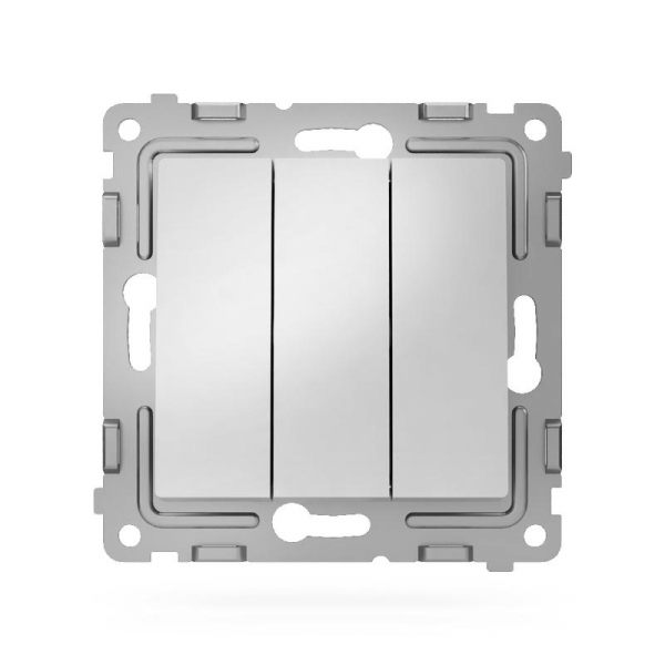 Выключатель 3-кл. СП Pixel 10А IP20 механизм алюм. TOKOV ELECTRIC TKE-PX-V3-C03 ТехноИмпульс