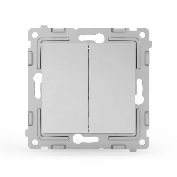 Переключатель проходной 2-кл. СП Pixel 10А IP20 механизм алюм. TOKOV ELECTRIC TKE-PX-P2-C03 ТехноИмпульс