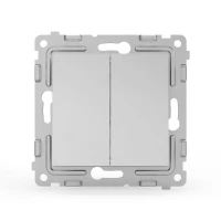 Переключатель проходной 2-кл. СП Pixel 10А IP20 механизм алюм. TOKOV ELECTRIC TKE-PX-P2-C03 ТехноИмпульс