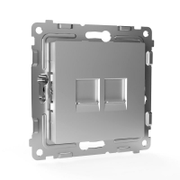 Розетка компьютерная 2-м СП Pixel RJ45 кат.5E механизм алюм. TOKOV ELECTRIC TKE-PX-RC2-C03 ТехноИмпульс