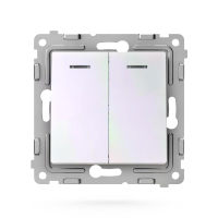 Выключатель 2-кл. СП Pixel 10А IP20 с индикатором механизм перламутр. TOKOV ELECTRIC TKE-PX-V2I-C04 ТехноИмпульс