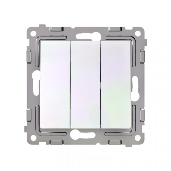 Выключатель 3-кл. СП Pixel 10А IP20 механизм перламутр. TOKOV ELECTRIC TKE-PX-V3-C04 ТехноИмпульс