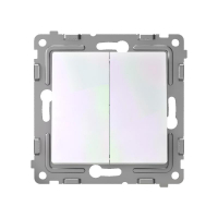 Переключатель проходной 2-кл. СП Pixel 10А IP20 механизм перламутр. TOKOV ELECTRIC TKE-PX-P2-C04 ТехноИмпульс