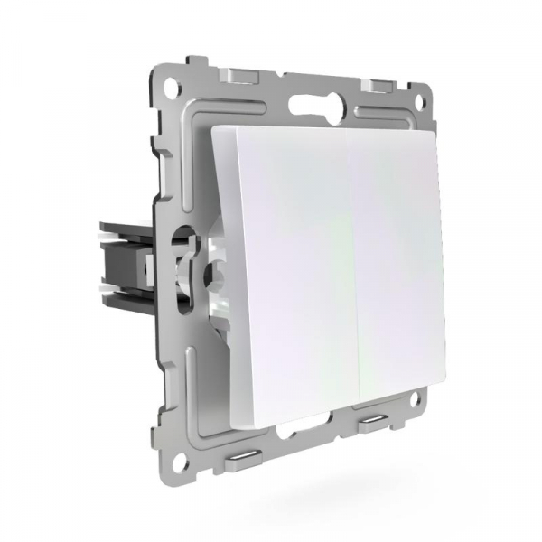 Переключатель проходной 2-кл. СП Pixel 10А IP20 механизм перламутр. TOKOV ELECTRIC TKE-PX-P2-C04 ТехноИмпульс