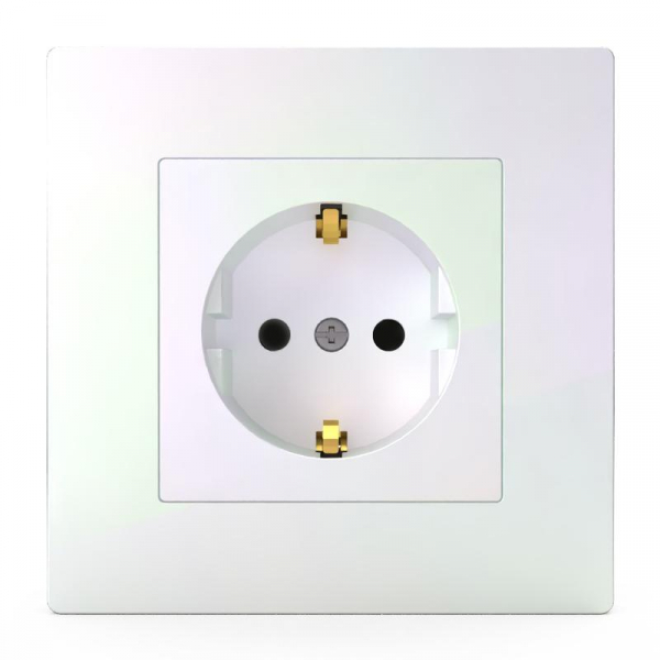 Розетка 1-м СП Pixel 16А IP20 с заземл. защ. шторки в сборе перламутр. TOKOV ELECTRIC TKE-PX-R1FZSF-C04 ТехноИмпульс