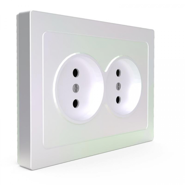Розетка 2-м СП Pixel 16А IP20 без заземл. в сборе перламутр. TOKOV ELECTRIC TKE-PX-R2F-C04 ТехноИмпульс