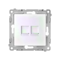 Розетка компьютерная 2-м СП Pixel RJ45 кат.5E механизм перламутр. TOKOV ELECTRIC TKE-PX-RC2-C04 ТехноИмпульс