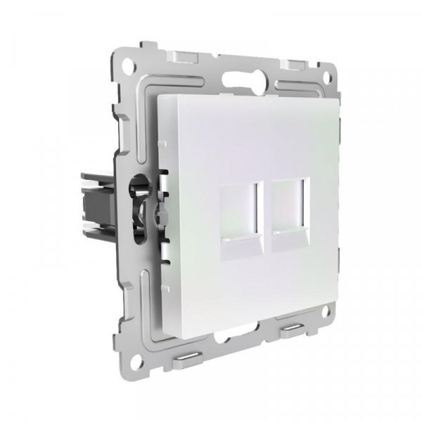 Розетка компьютерная 2-м СП Pixel RJ45 кат.5E механизм перламутр. TOKOV ELECTRIC TKE-PX-RC2-C04 ТехноИмпульс